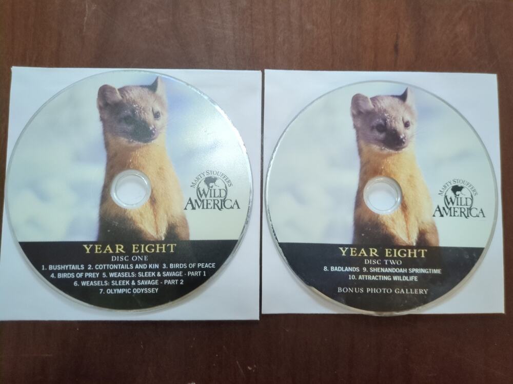 MARTY STOUFFER'S WILD AMERICA YEAR Eight DVD discs only